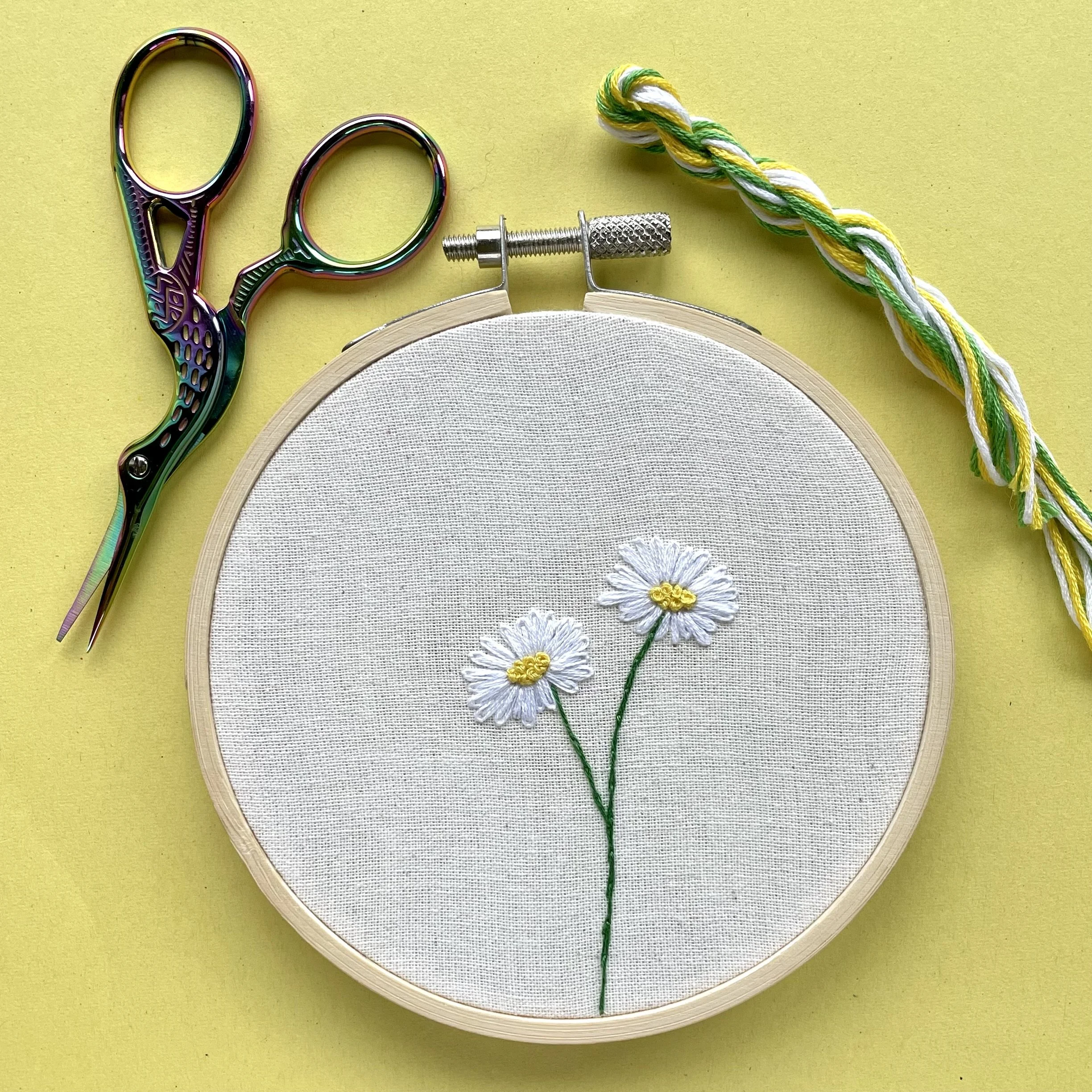 Embroidery daisy cheap